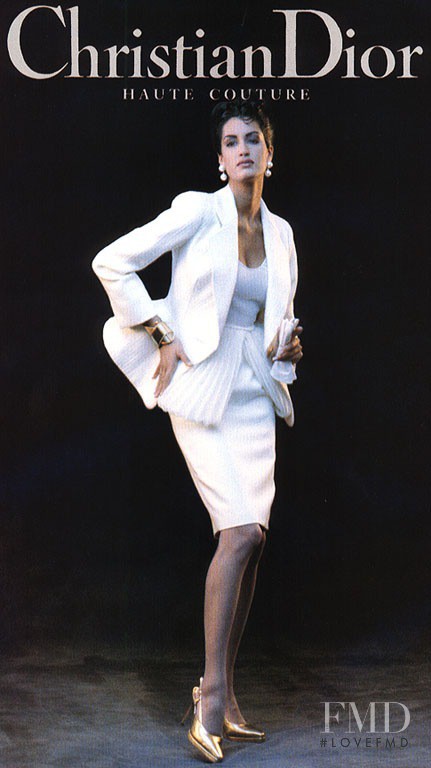 Yasmeen Ghauri featured in  the Christian Dior Haute Couture advertisement for Spring/Summer 1993