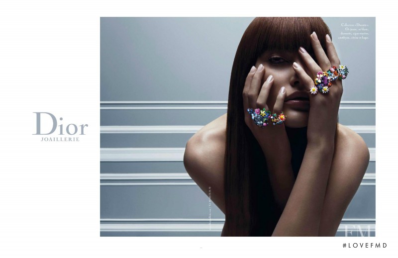 Catherine McNeil featured in  the Dior Fine Jewelery advertisement for Spring/Summer 2008