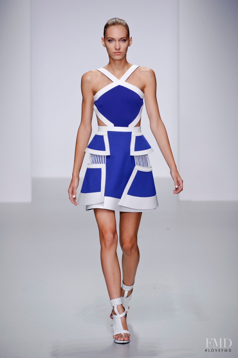 Vera Vavrova featured in  the David Koma fashion show for Spring/Summer 2014