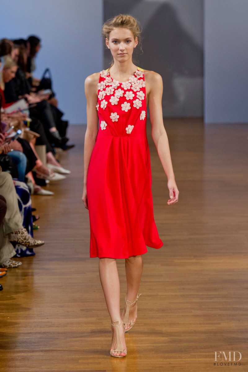 Vera Vavrova featured in  the Collette Dinnigan fashion show for Spring/Summer 2014