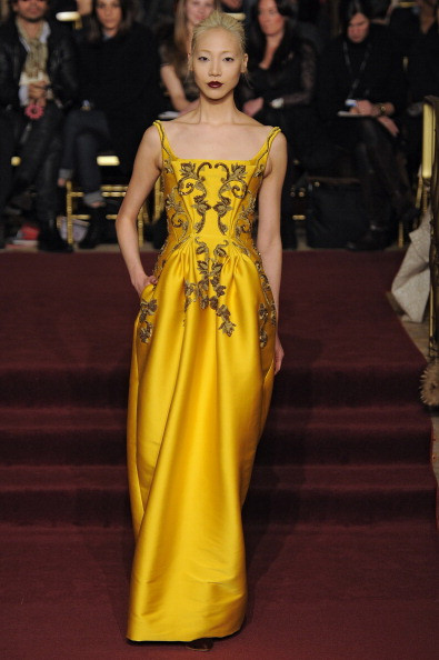Soo Joo Park featured in  the Zac Posen fashion show for Autumn/Winter 2013