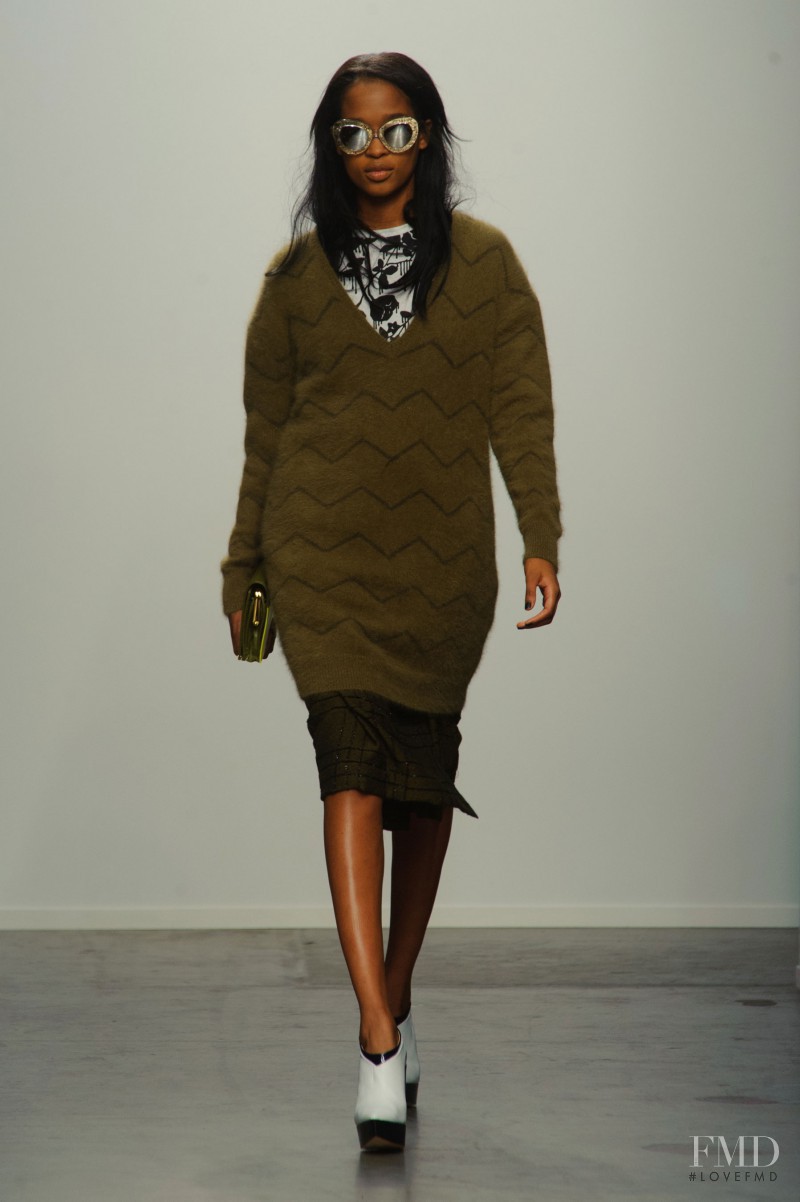 Marihenny Rivera Pasible featured in  the Karen Walker fashion show for Autumn/Winter 2013