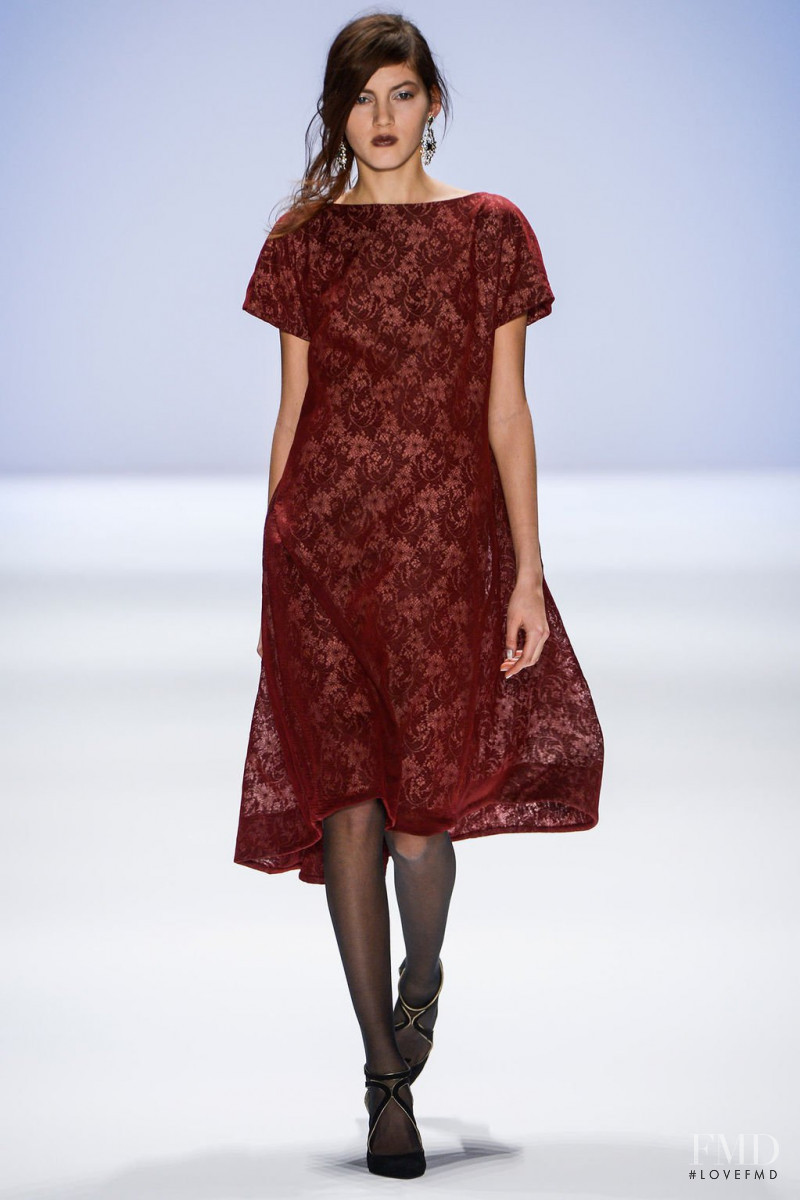 Valery Kaufman featured in  the Tadashi Shoji fashion show for Autumn/Winter 2013