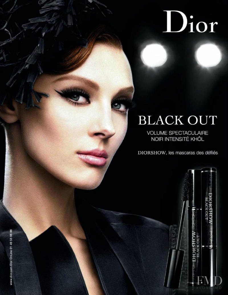 Olga Sherer featured in  the Dior Beauty Black Out advertisement for Spring/Summer 2008