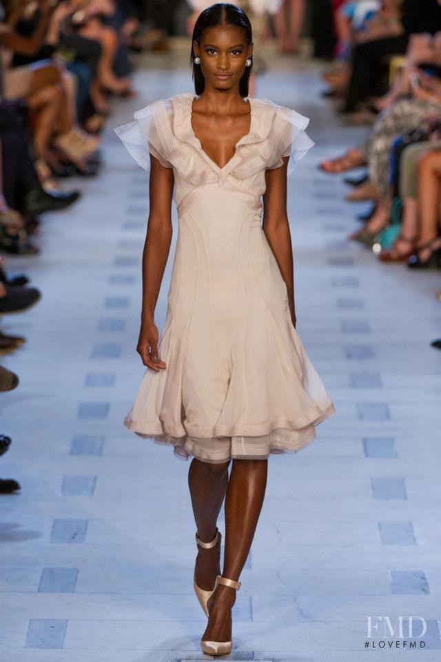 Melodie Monrose featured in  the Zac Posen fashion show for Spring/Summer 2013