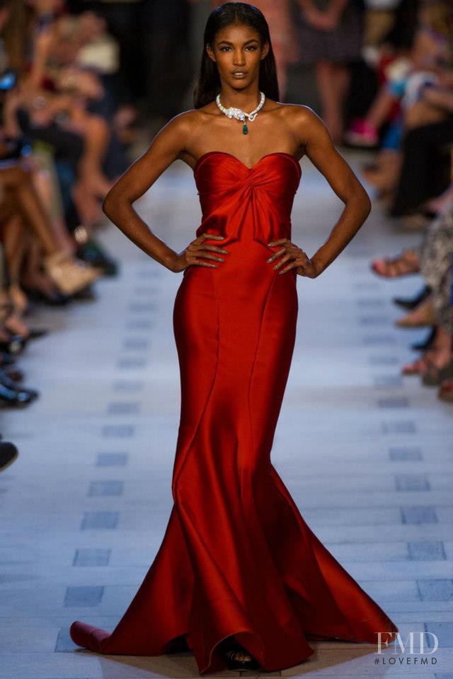 Sessilee Lopez featured in  the Zac Posen fashion show for Spring/Summer 2013