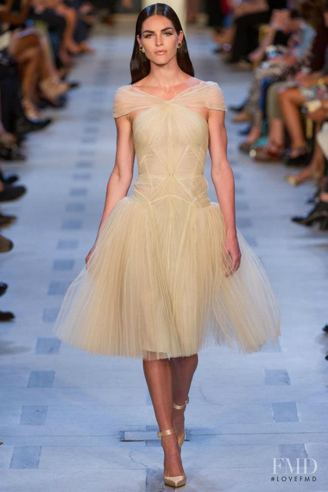 Hilary Rhoda featured in  the Zac Posen fashion show for Spring/Summer 2013