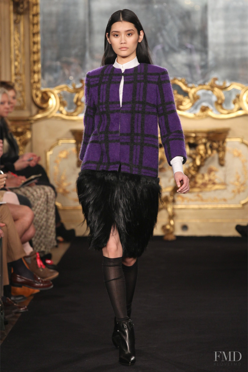 Ming Xi featured in  the Les Copains fashion show for Autumn/Winter 2012