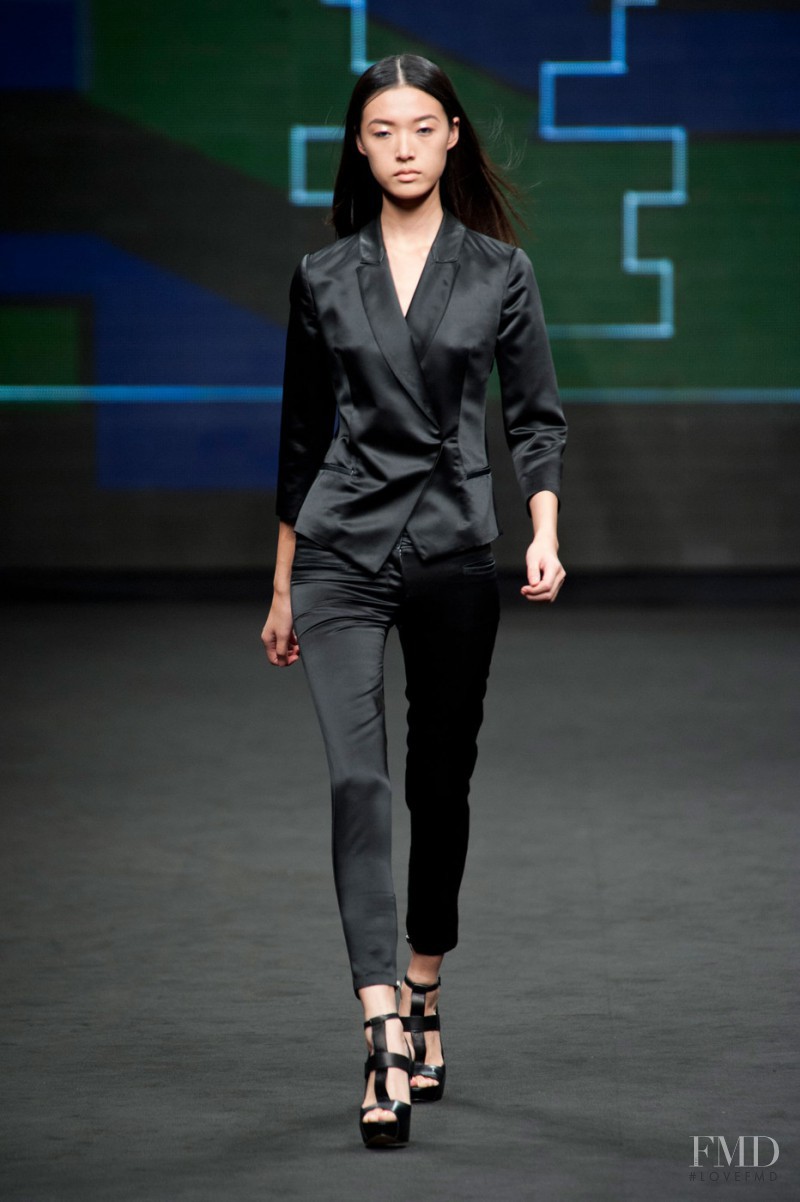 Tian Yi featured in  the C’N’C CoSTUME NATIONAL fashion show for Spring/Summer 2013