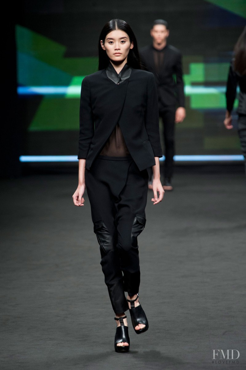 Ming Xi featured in  the C’N’C CoSTUME NATIONAL fashion show for Spring/Summer 2013