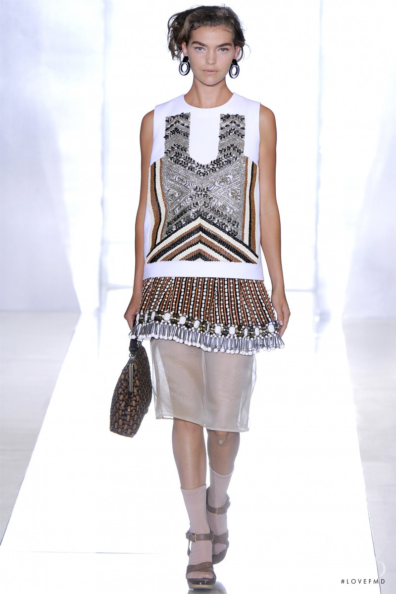 Arizona Muse featured in  the Marni fashion show for Spring/Summer 2012