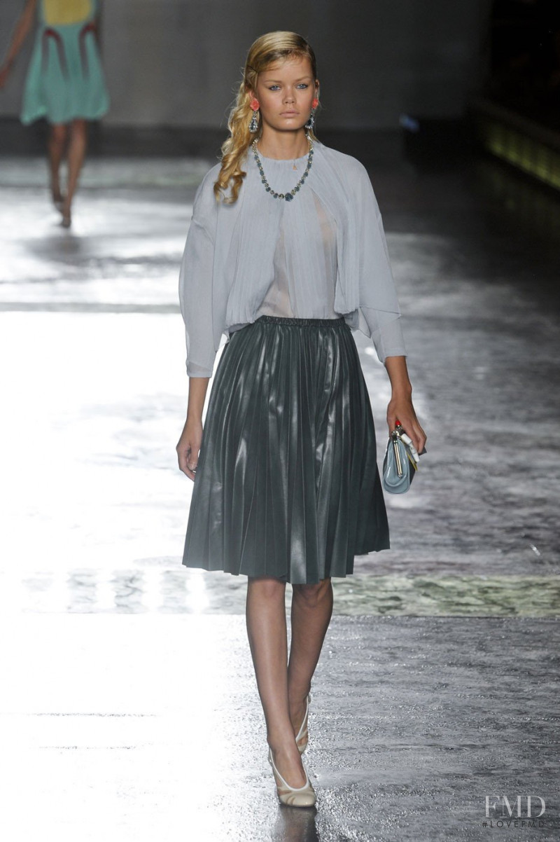 Frida Aasen featured in  the Prada fashion show for Spring/Summer 2012