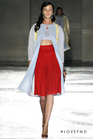 Mariacarla Boscono featured in  the Prada fashion show for Spring/Summer 2012