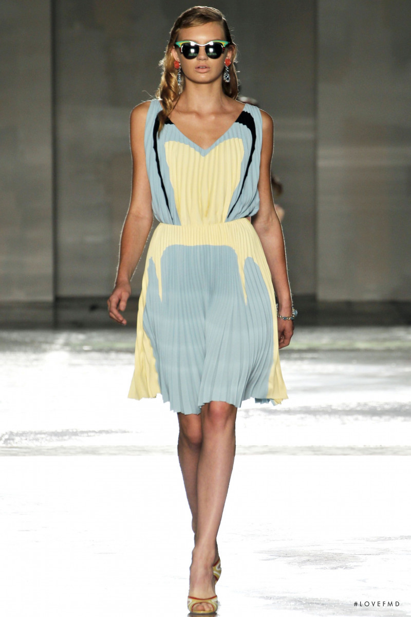 Romee Strijd featured in  the Prada fashion show for Spring/Summer 2012