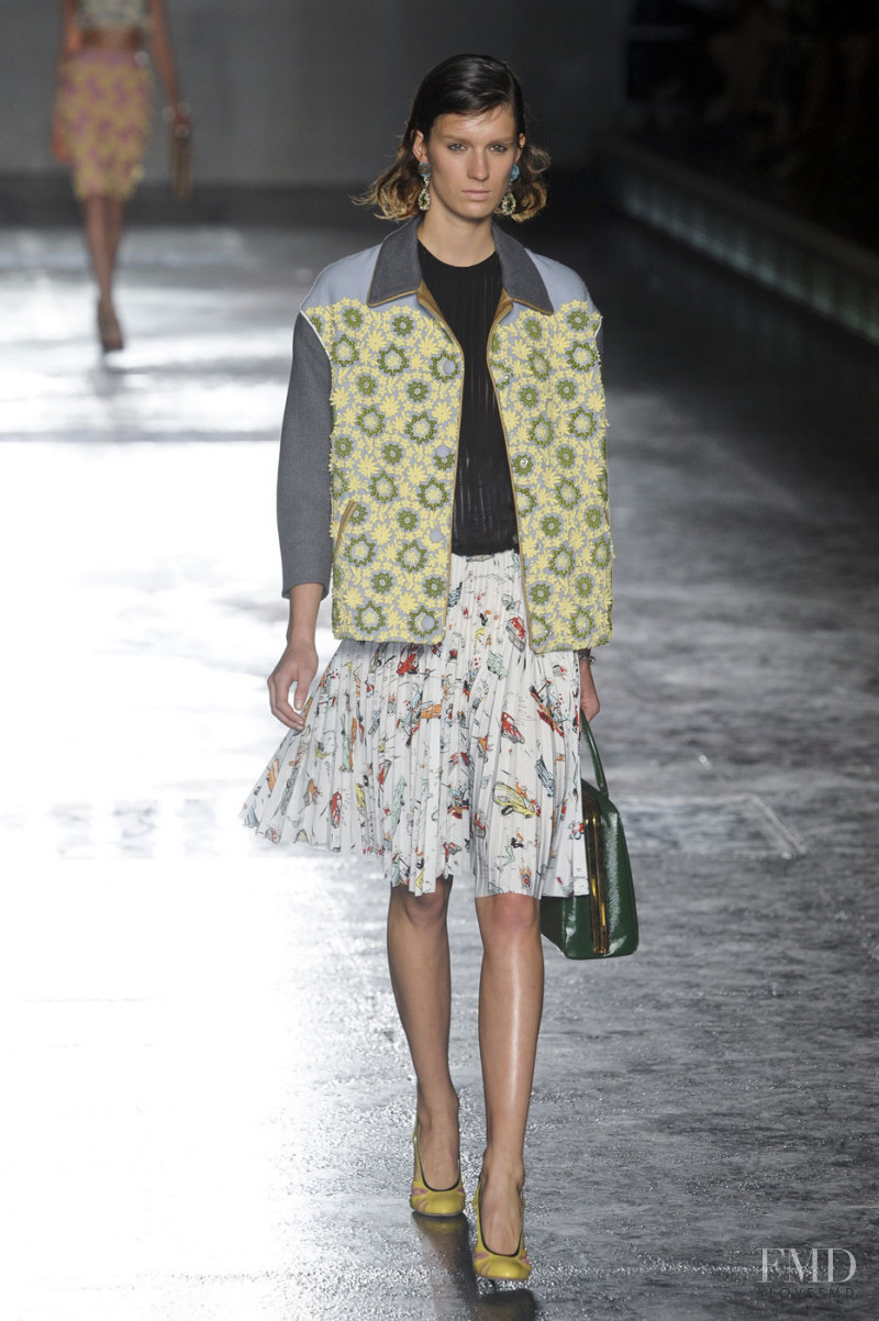 Marte Mei van Haaster featured in  the Prada fashion show for Spring/Summer 2012