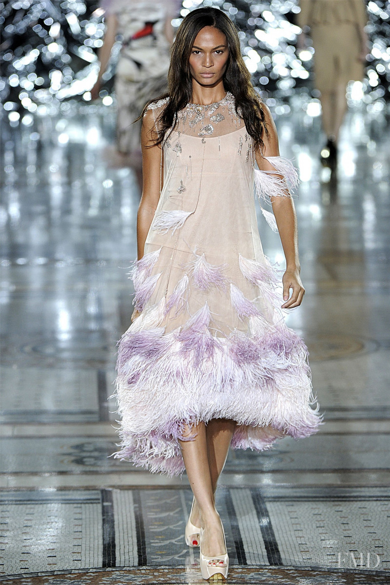 Joan Smalls featured in  the Giles fashion show for Spring/Summer 2012