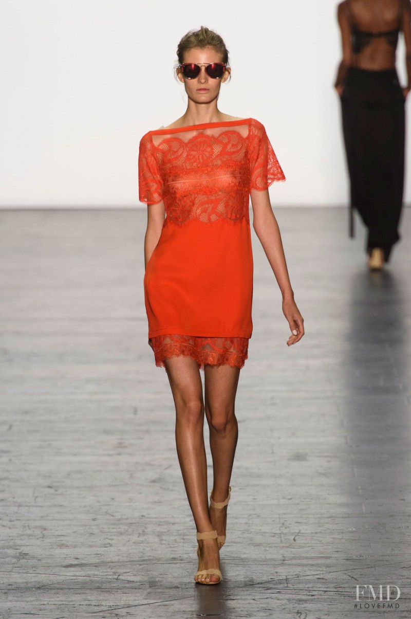 Louise Lefebure featured in  the Tadashi Shoji fashion show for Spring/Summer 2017