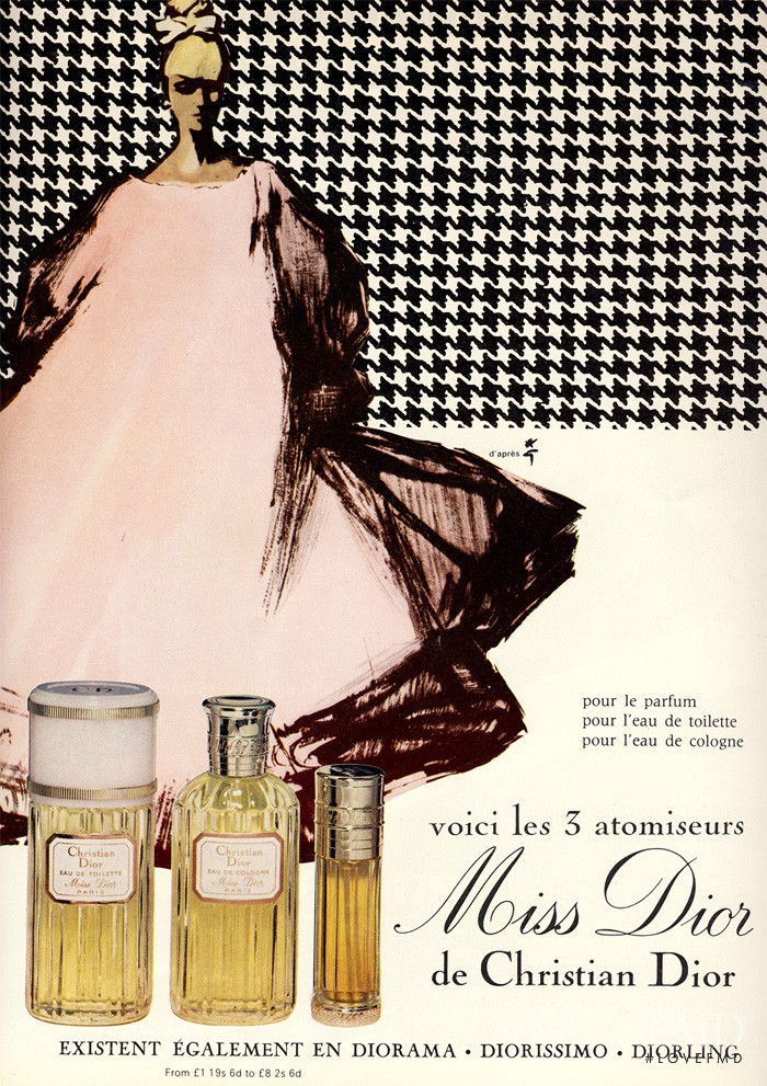 Christian Dior Parfums Fragrance - Miss Dior de Christian Dior advertisement for Spring/Summer 1967