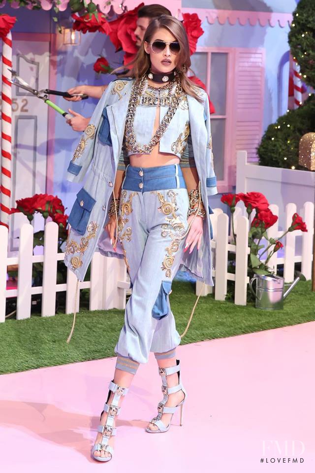 Grace Elizabeth featured in  the Philipp Plein fashion show for Spring/Summer 2017