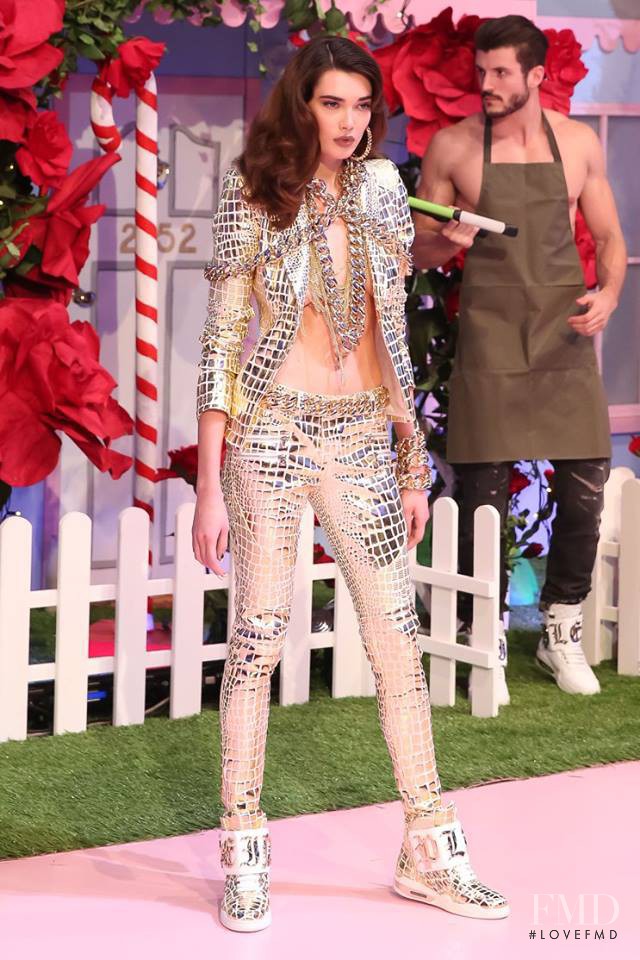 Stefania Ivanescu featured in  the Philipp Plein fashion show for Spring/Summer 2017