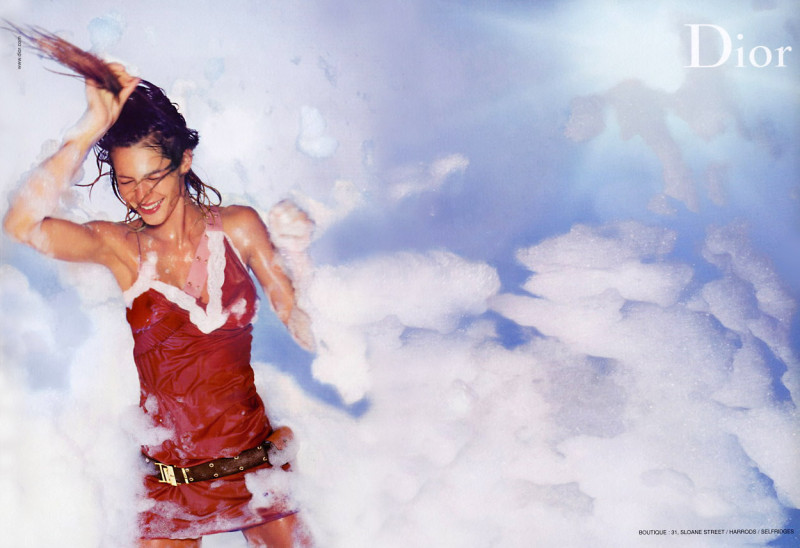 Gisele Bundchen featured in  the Christian Dior advertisement for Spring/Summer 2002