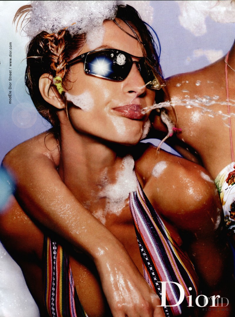 Gisele Bundchen featured in  the Christian Dior advertisement for Spring/Summer 2002