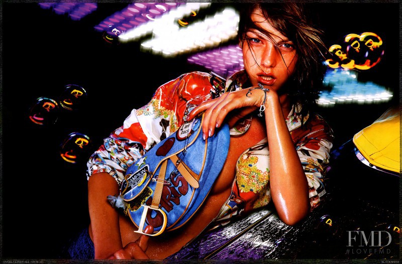 Angela Lindvall featured in  the Christian Dior advertisement for Spring/Summer 2001