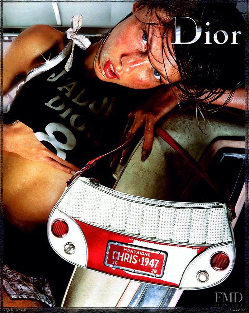 Angela Lindvall featured in  the Christian Dior advertisement for Spring/Summer 2001
