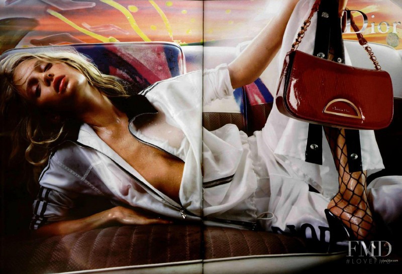 Angela Lindvall featured in  the Christian Dior advertisement for Spring/Summer 2001