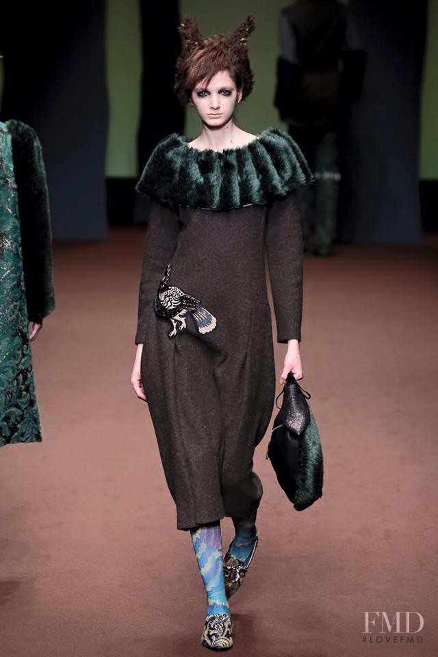 Mara Jankovic featured in  the Hiroko Koshino fashion show for Autumn/Winter 2015