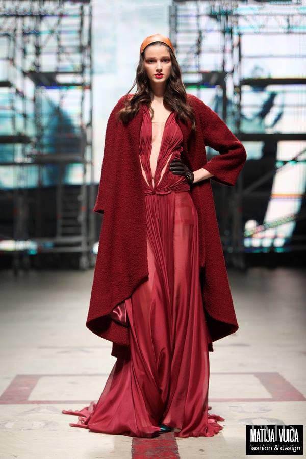 Mara Jankovic featured in  the Matija Vuica fashion show for Spring/Summer 2015