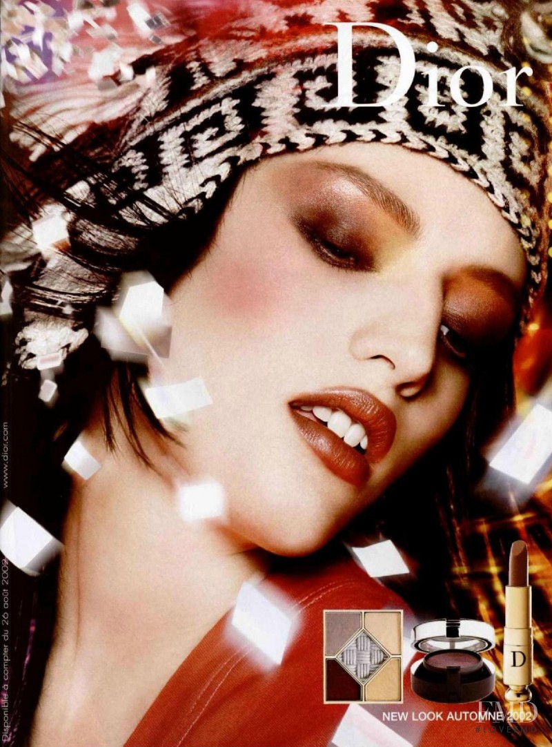 Vivien Solari featured in  the Dior Beauty advertisement for Autumn/Winter 2002
