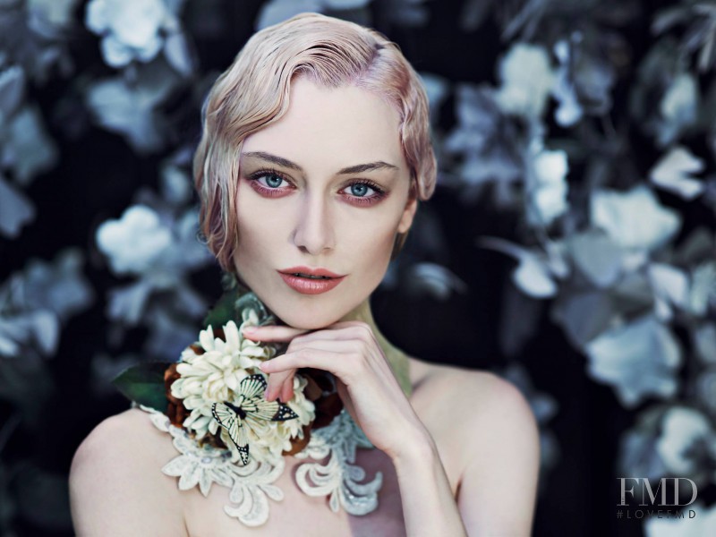 Clara Buchanan featured in  the Shien Cosmetics advertisement for Spring/Summer 2014