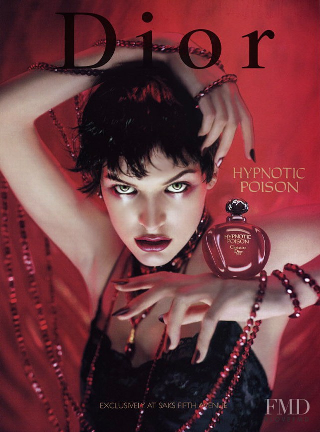 Milla Jovovich featured in  the Christian Dior Parfums Fragrance - Hypnotic Poison advertisement for Autumn/Winter 1998