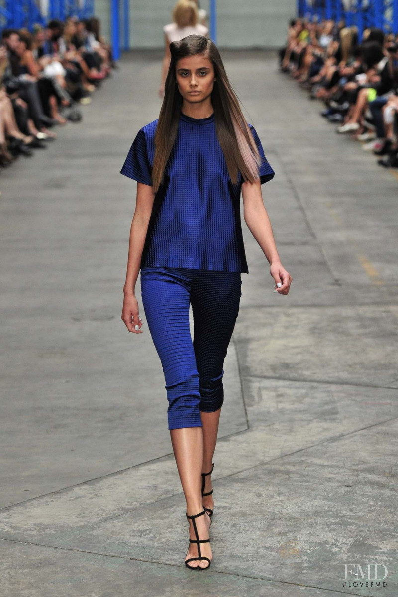 Taylor Hill featured in  the Christopher Esber fashion show for Spring/Summer 2013