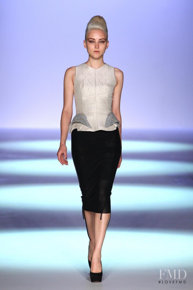 Ollie Henderson featured in  the Toni Maticevski fashion show for Spring/Summer 2013