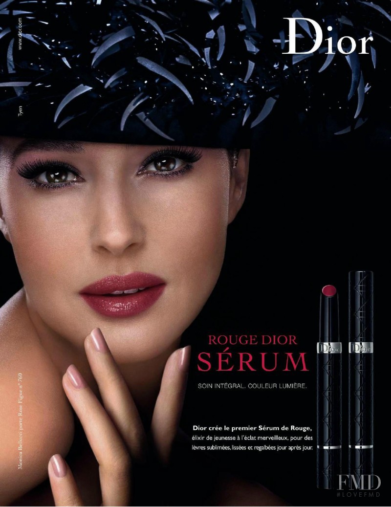 Monica Bellucci featured in  the Dior Beauty Rouge Dior Sérum advertisement for Spring/Summer 2010