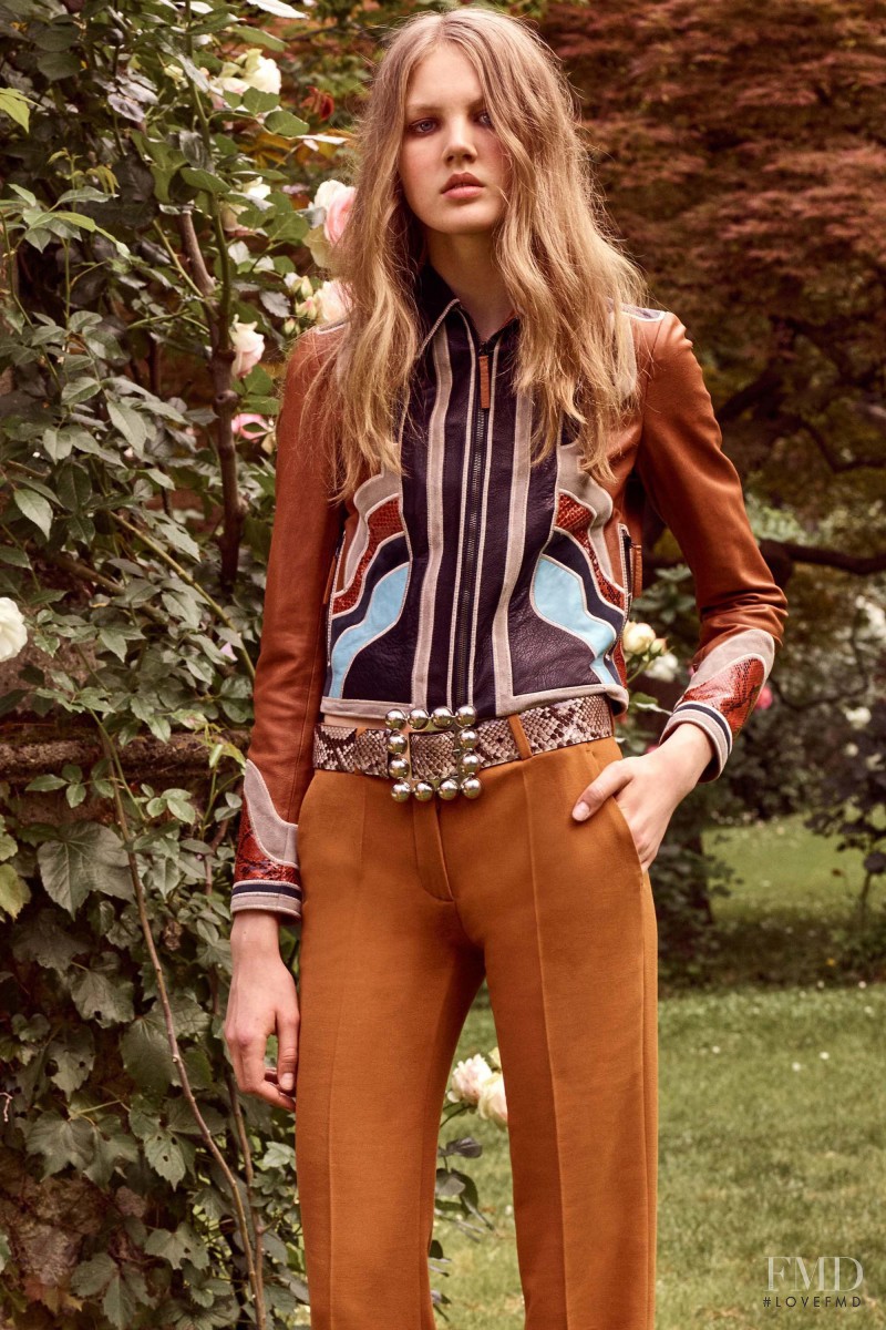 Noa Vermeer featured in  the Roberto Cavalli lookbook for Resort 2017