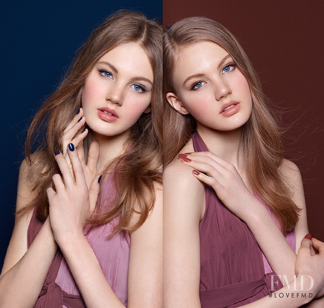 Noa Vermeer featured in  the Jill Stuart Beauty advertisement for Autumn/Winter 2016