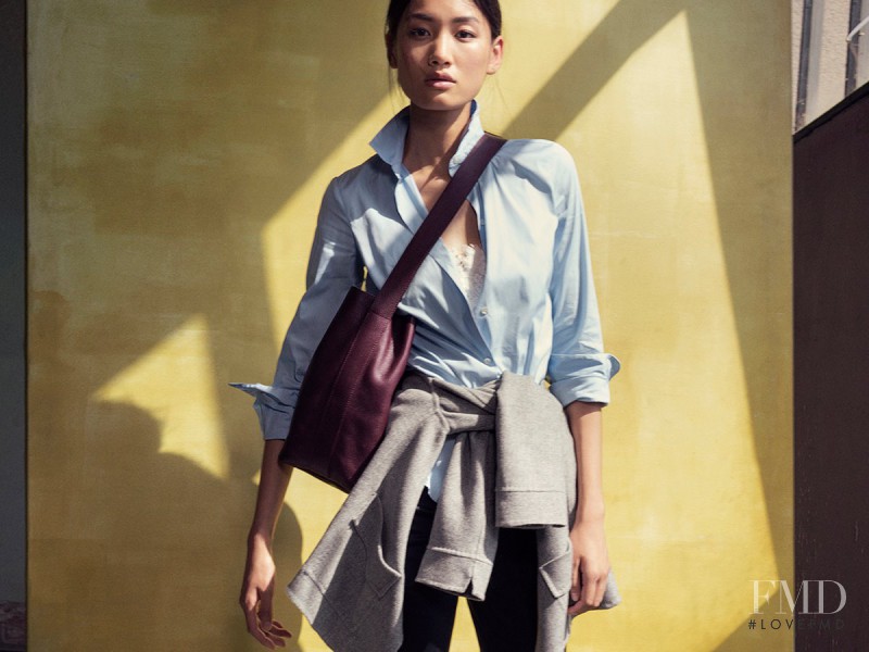 Tian Yi featured in  the Massimo Dutti Back to Nature lookbook for Autumn/Winter 2016