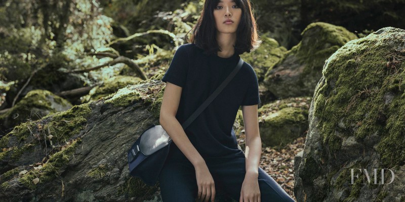 Tian Yi featured in  the Massimo Dutti Back to Nature lookbook for Autumn/Winter 2016