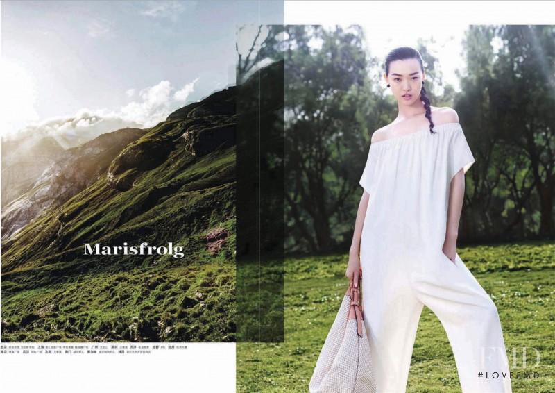 Tian Yi featured in  the Marisfrolg advertisement for Spring/Summer 2015