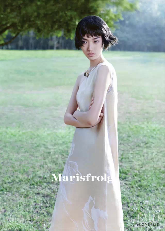 Tian Yi featured in  the Marisfrolg advertisement for Spring/Summer 2015