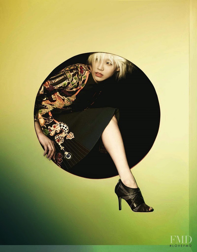 Soo Joo Park featured in  the Neiman Marcus The Art of Fashion  advertisement for Autumn/Winter 2014