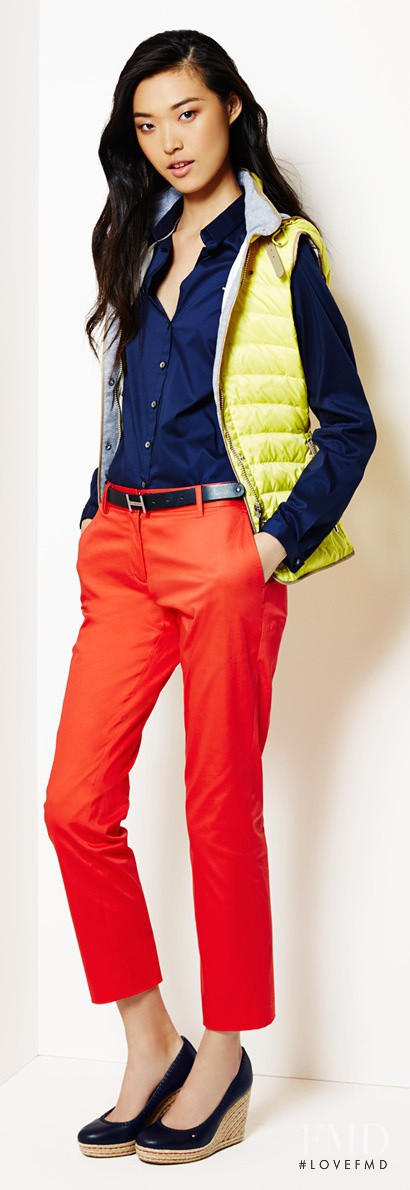 Tian Yi featured in  the Tommy Hilfiger lookbook for Spring/Summer 2014