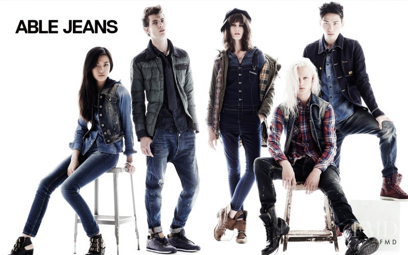 Tian Yi featured in  the Able Jeans advertisement for Autumn/Winter 2013