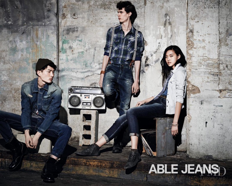 Tian Yi featured in  the Able Jeans advertisement for Autumn/Winter 2013