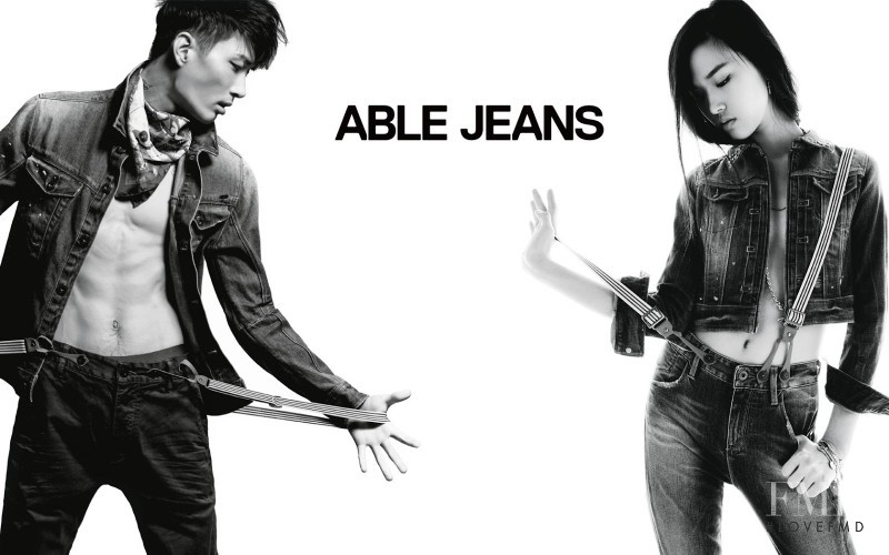 Tian Yi featured in  the Able Jeans advertisement for Autumn/Winter 2013