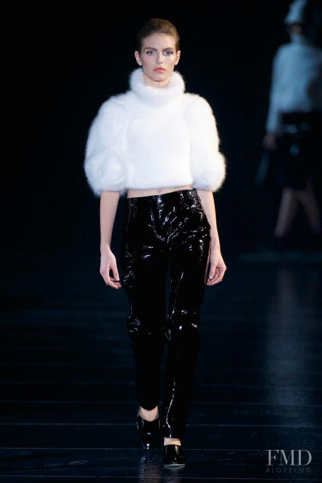 Karlina Caune featured in  the Mugler fashion show for Autumn/Winter 2013