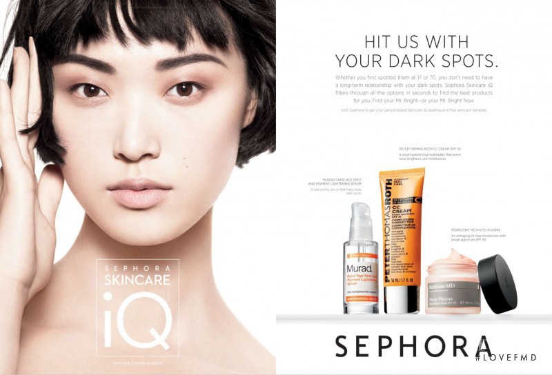 Tian Yi featured in  the SEPHORA advertisement for Spring/Summer 2013